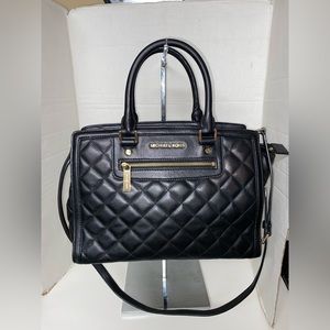 Michael Kors Black Leather Satchel Purse